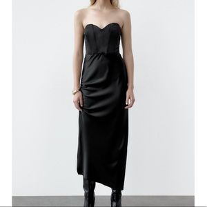 ZARA Satin Corset Dress